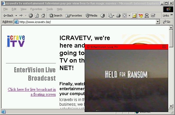 iCravetv Retransmits Held for Ransom - July 19, 2002