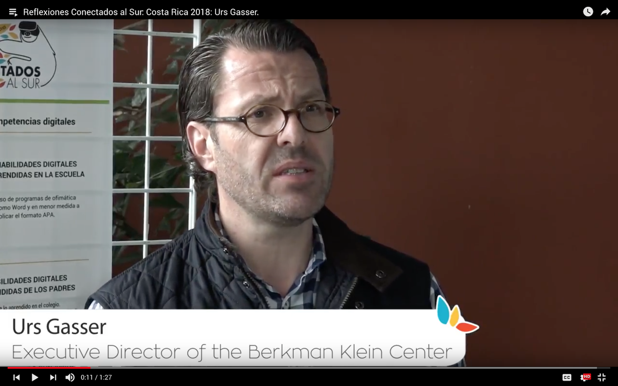Urs Gasser, executive director of the Berkman Klein Center and Professor at Harvard Law School shares his reflections about Conectados al Sur: Costa Rica
