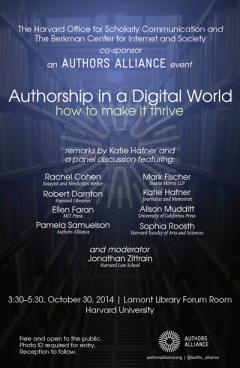 Authorship in the Digital World: How to Make It Thrive