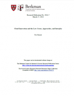 Cloud Innovation and the Law: Issues, Approaches, and Interplay