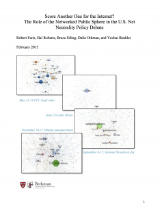 Score Another One for the Internet? The Role of the Networked Public Sphere in the U.S. Net Neutrality Policy Debate