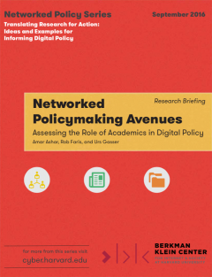 Networked Policy Making Avenues: Assessing the Role of Academics in Digital Policy