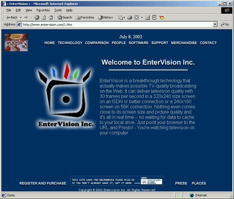 Entervision retransmits the Cartoon Network - July 8, 2002