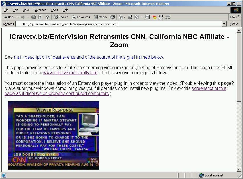 Entervision continues to retransmit CNN - July 5, 2002