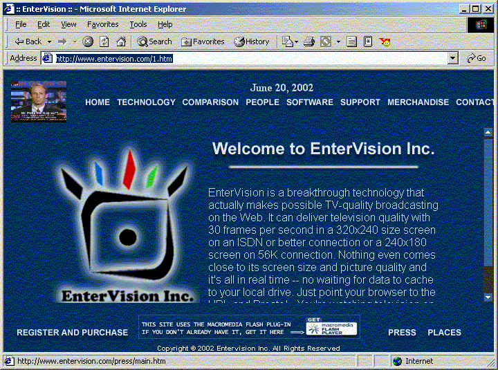 Entervision retransmits CNN - June 20, 2002