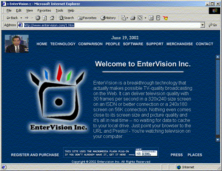 Entervision retransmits NBC - June 19, 2002