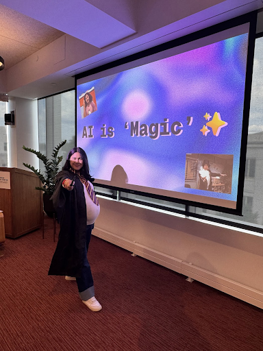 Valerie Gomez waves her wand