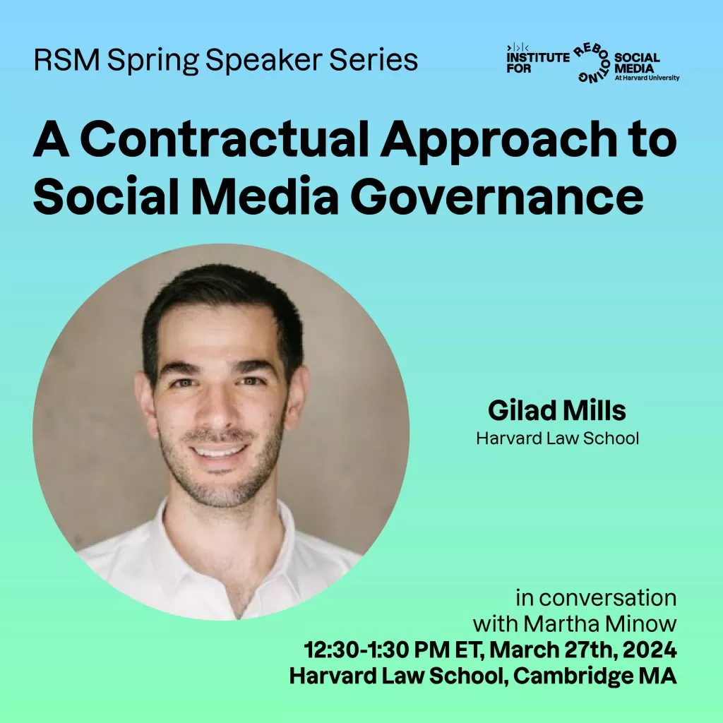 A Contractual Approach To Social Media Governance | Berkman Klein Center