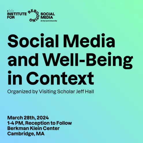 Social Media and Well-Being in Context