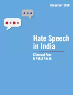 Preliminary Findings on Online Hate Speech and the Law in India