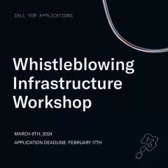 Whistleblowing Infrastructure Workshop