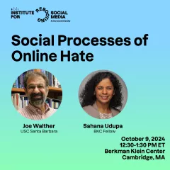 Social Processes of Online Hate