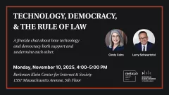 Fireside Chat with Cindy Cohn (EFF) and Larry Schwartztol (HLS)