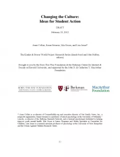 Changing the Culture: Ideas for Student Action
