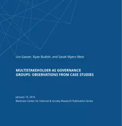 Multistakeholder as Governance Groups: New Study by Global Network of Internet and Society Centers