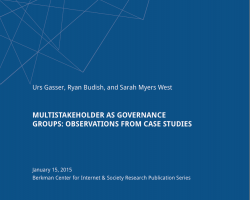 Multistakeholder as Governance Groups: New Study by Global Network of Internet and Society Centers