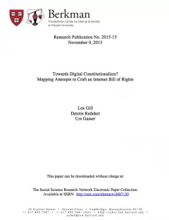 Towards Digital Constitutionalism? Mapping Attempts to Craft an Internet Bill of Rights