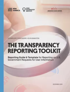 Announcing The Transparency Toolkit: Reporting Guide & Template